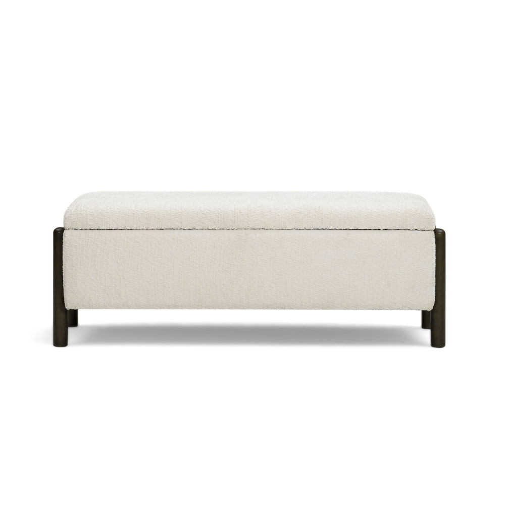 Abby 52" Nubby Fabric Storage Bench