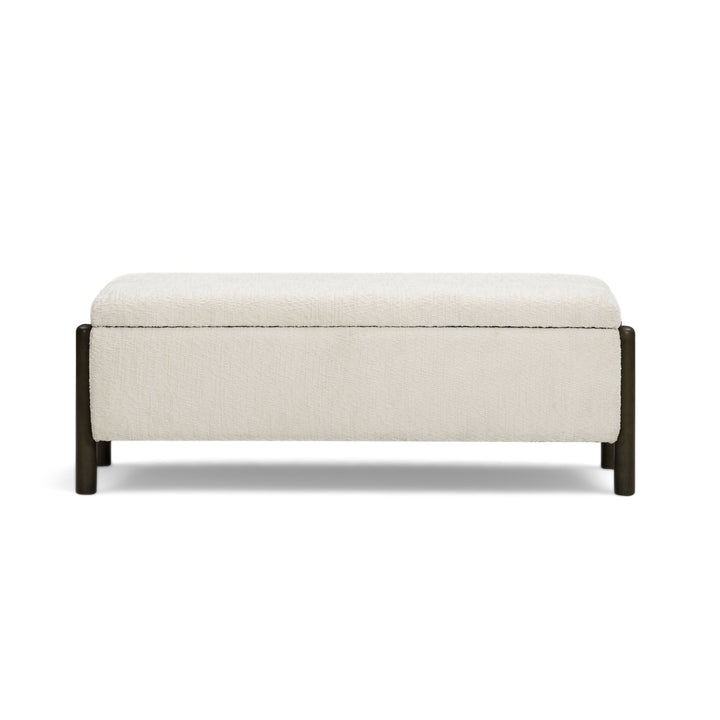Abby 52" Nubby Fabric Storage Bench