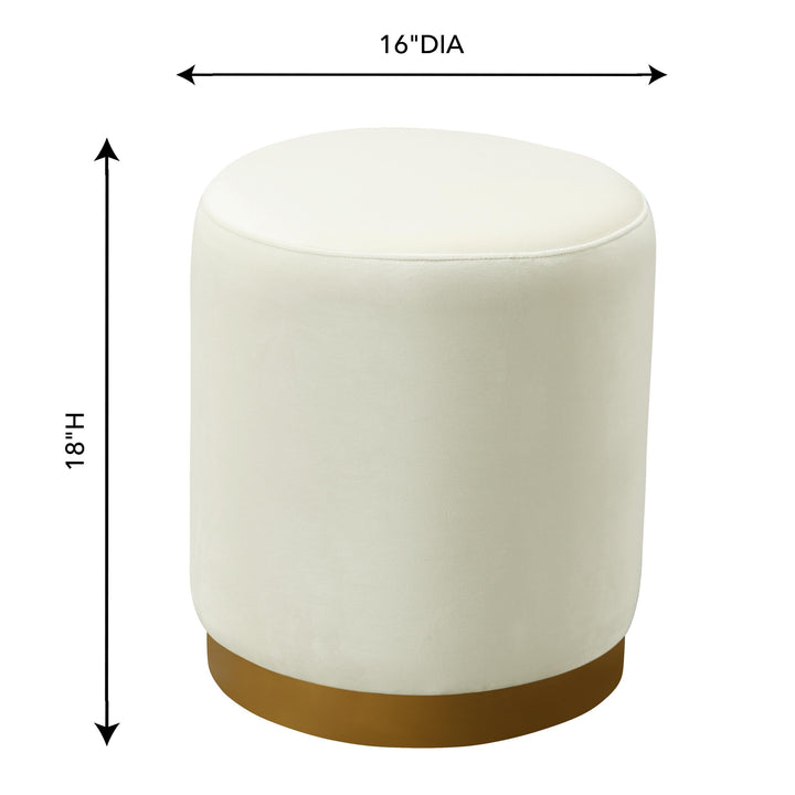 Opal Performance Velvet Ottoman