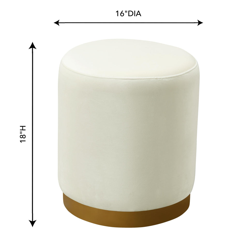 Opal Performance Velvet Ottoman