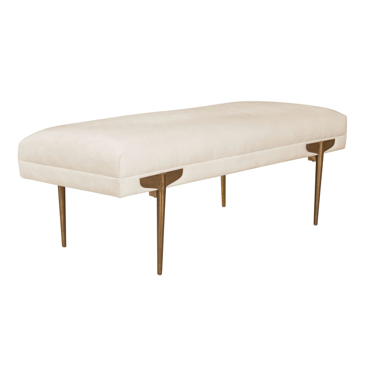 Brno 53.5" Off-White Performance Velvet Bench