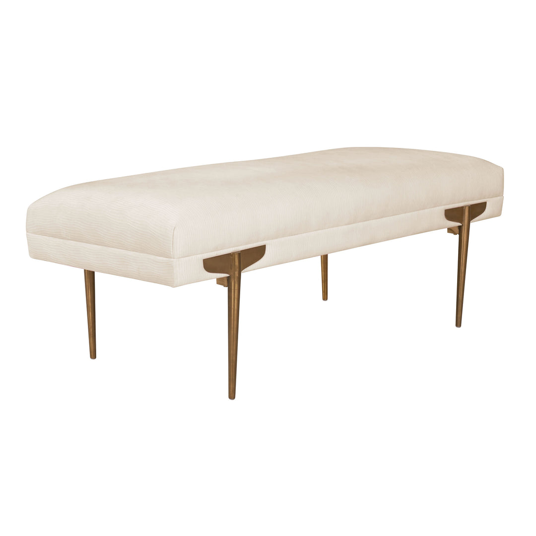 Brno 53.5" Off-White Performance Velvet Bench
