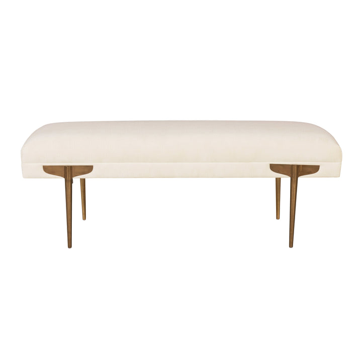 Brno 53.5" Off-White Performance Velvet Bench