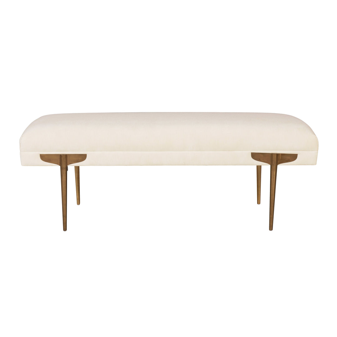 Brno 53.5" Off-White Performance Velvet Bench