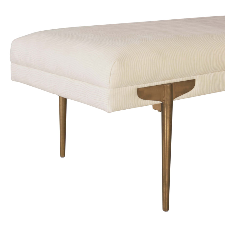 Brno 53.5" Off-White Performance Velvet Bench