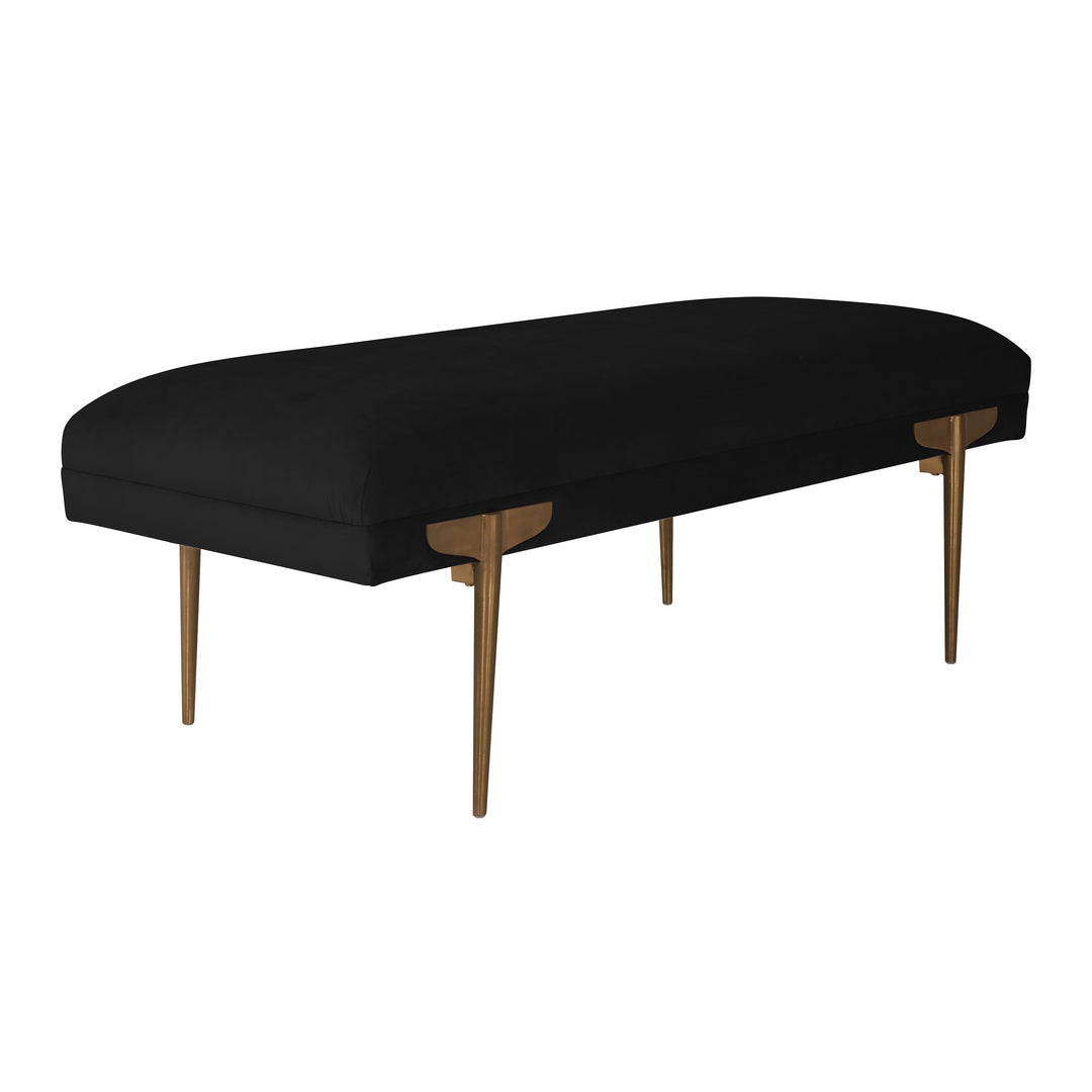 Brno 53.5" Black Performance Velvet Bench