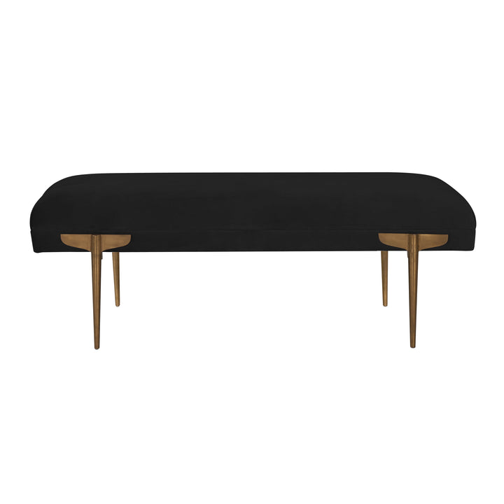 Brno 53.5" Black Performance Velvet Bench