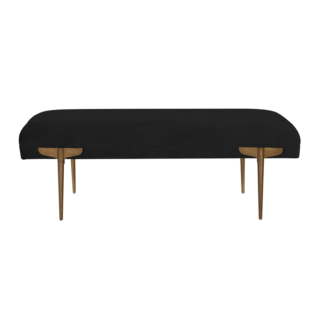Brno 53.5" Black Performance Velvet Bench