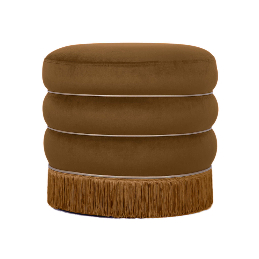 Lakka Performance Velvet Ottoman