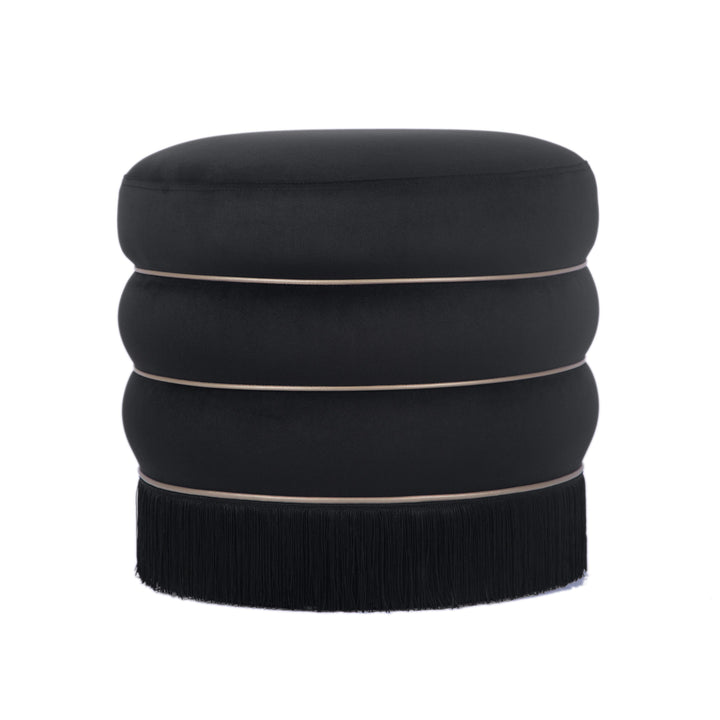 Lakka Performance Velvet Ottoman