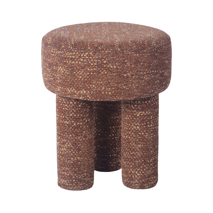 Claire Textured Accent Stool - Brown