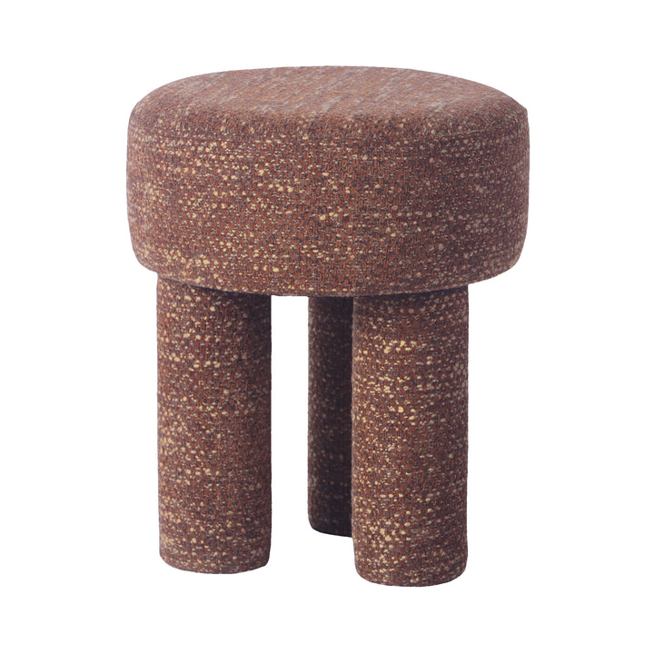 Claire Textured Accent Stool - Brown
