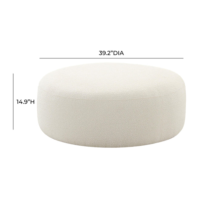 Broohah Performance Fabric Ottoman - Cream