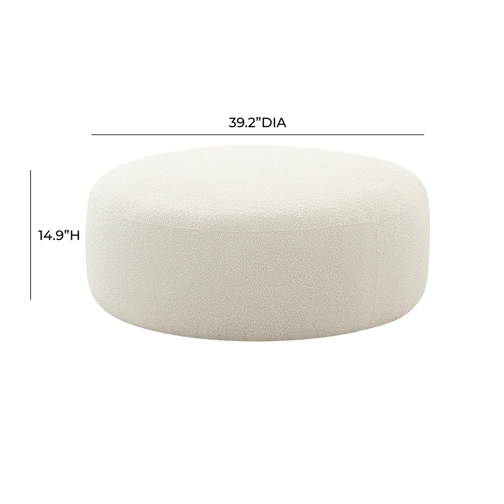 Broohah Performance Fabric Ottoman - Cream
