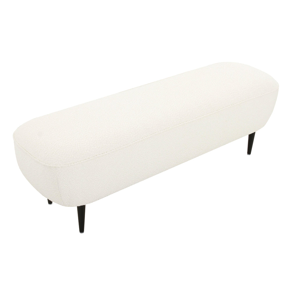 Denise 51" Cream Performance Boucle Bench