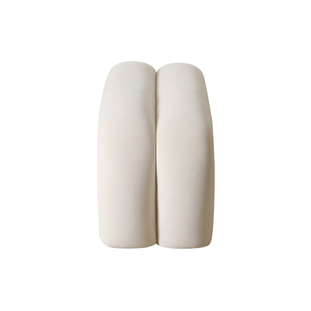 Leigh 56" Cream Performance Velvet Channeled Bench