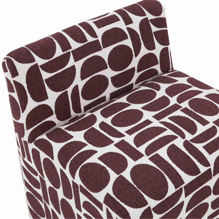 Pippa Geometric Performance Jacquard Weave Accent Stool