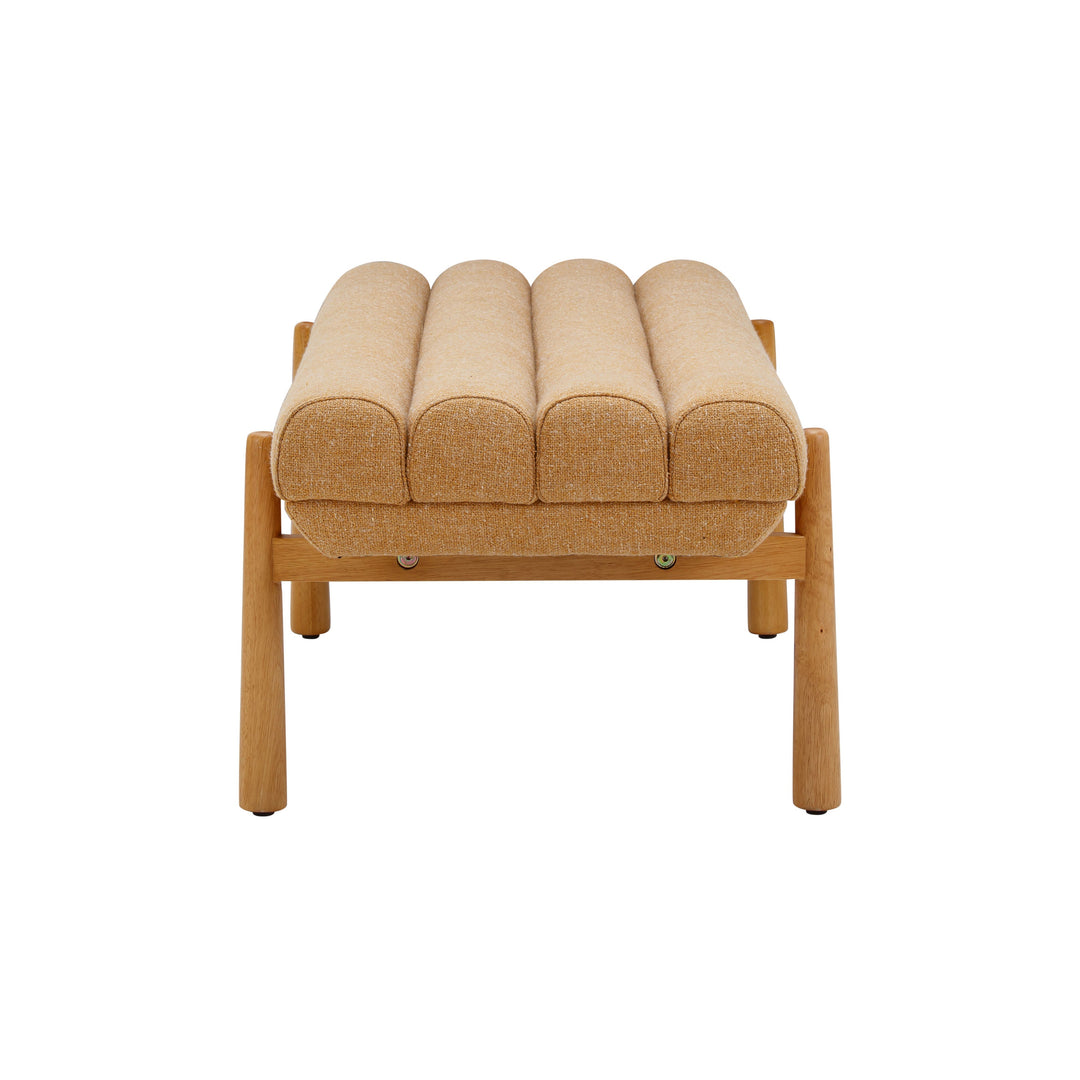 Julianna 56" Yellow Textured Performance Fabric Bench
