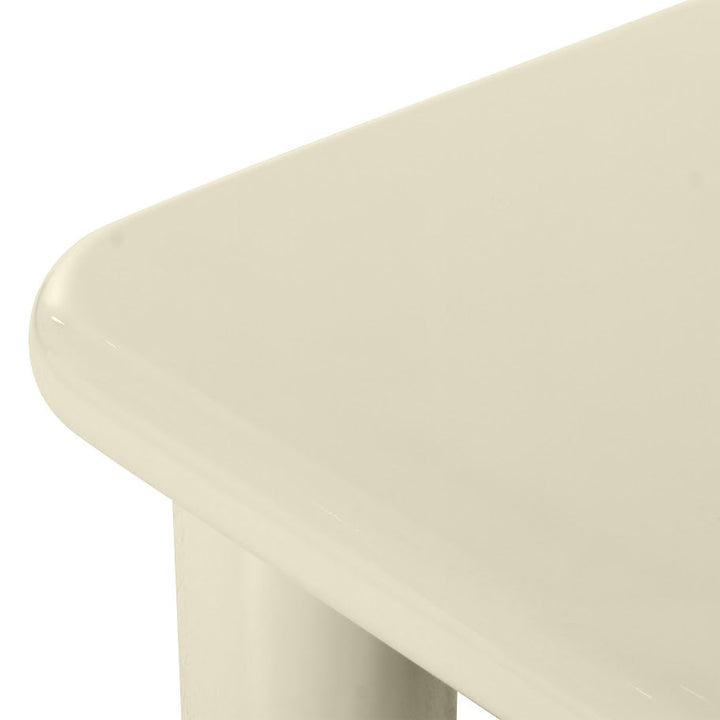 Memphis 33.5" Cream Glossy Square Coffee Table