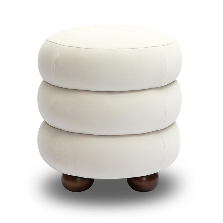 Stefanie Performance Velvet Ottoman