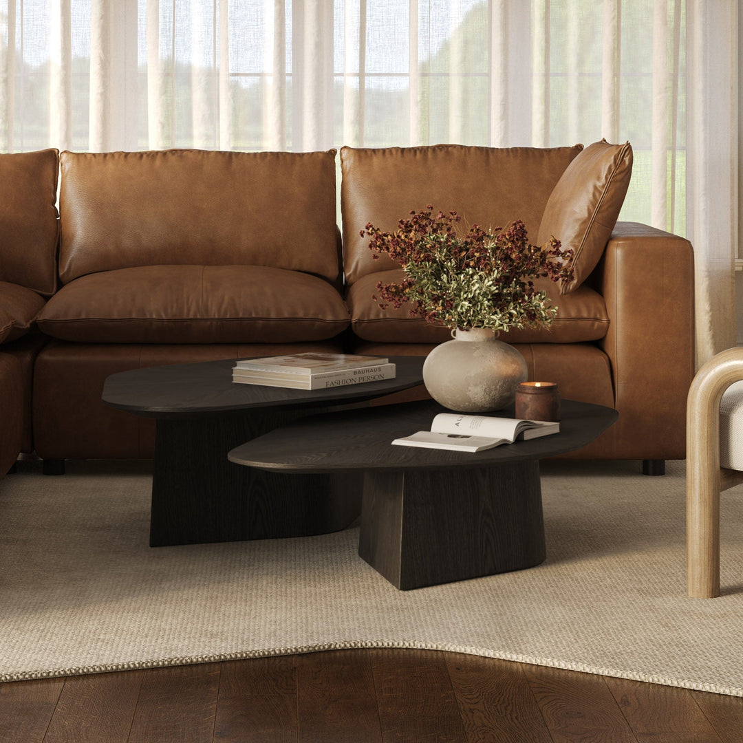 Roche 48" Black Ash Geometric Coffee Table