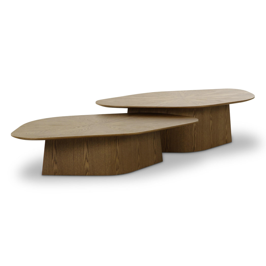 Roche 2-Piece Brown Ash Nesting Coffee Table Set