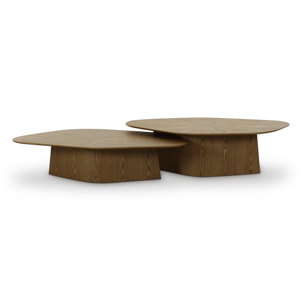 Roche 2-Piece Brown Ash Nesting Coffee Table Set