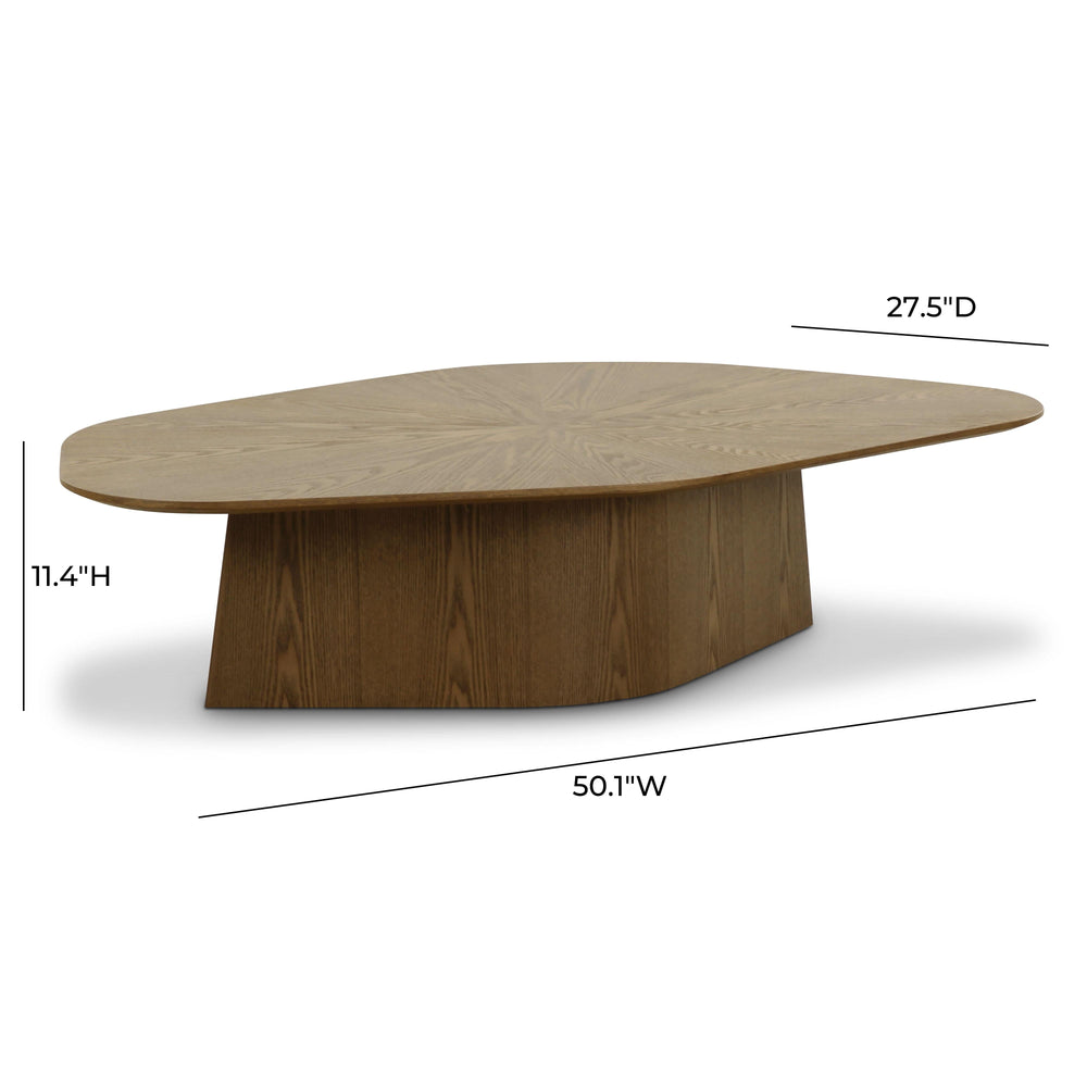 Roche 2-Piece Brown Ash Nesting Coffee Table Set