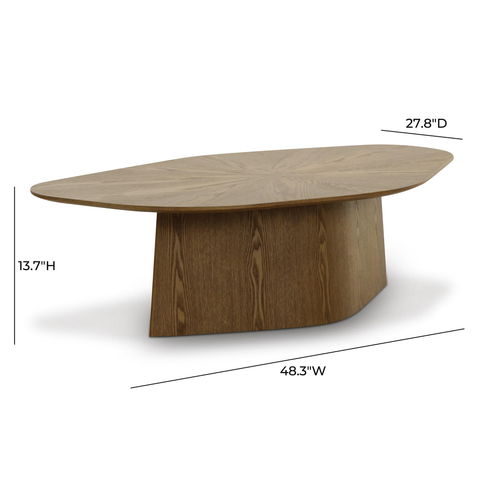 Roche 2-Piece Brown Ash Nesting Coffee Table Set