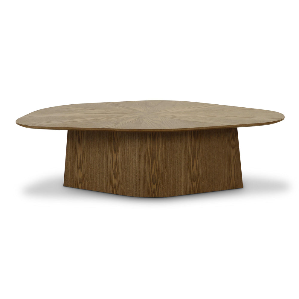 Roche 48" Brown Ash Geometric Coffee Table