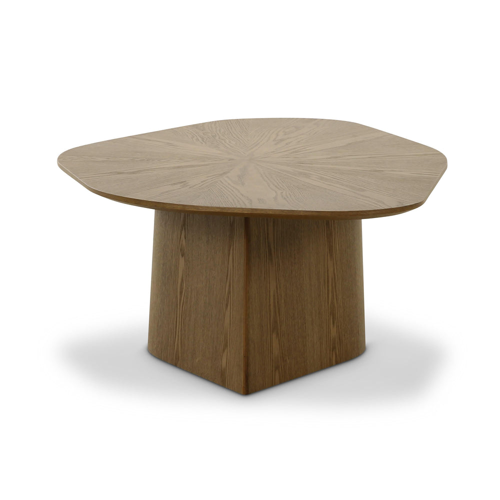 Roche 48" Brown Ash Geometric Coffee Table