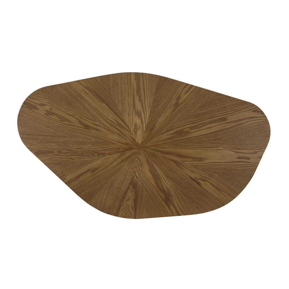 Roche 48" Brown Ash Geometric Coffee Table