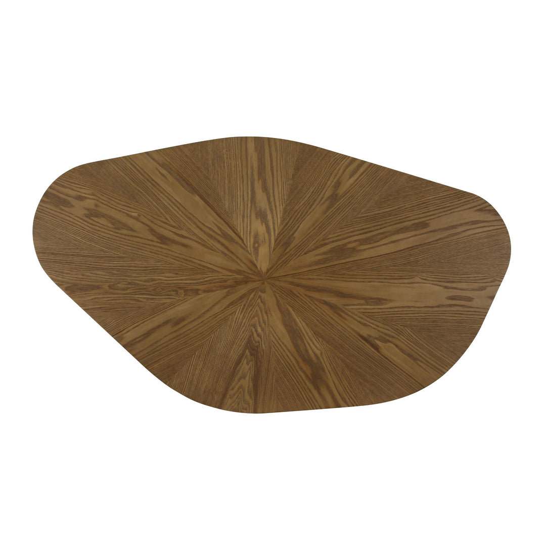Roche 48" Brown Ash Geometric Coffee Table