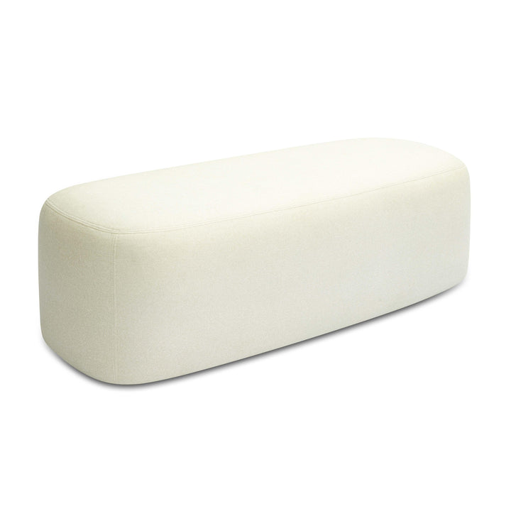 Graceland 54" Cream Performance Faux Mohair Bench
