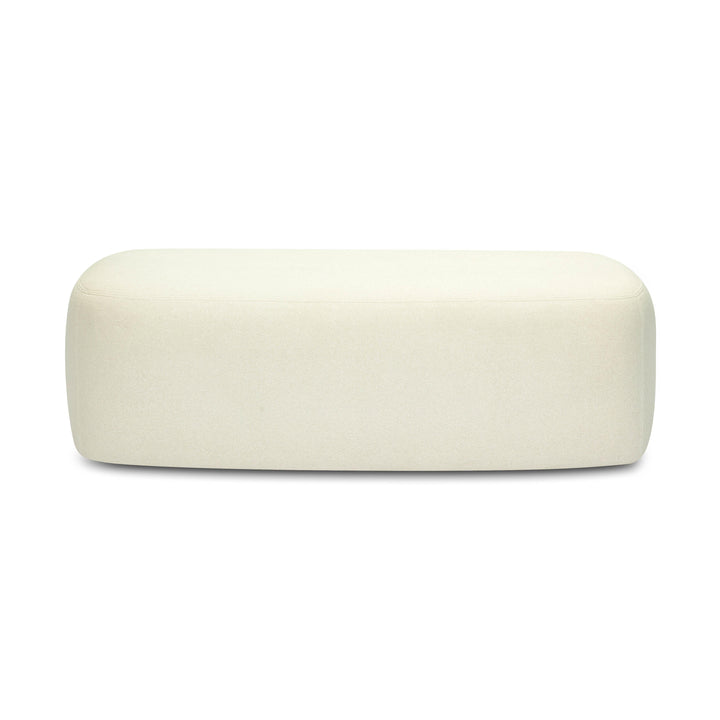 Graceland 54" Cream Performance Faux Mohair Bench