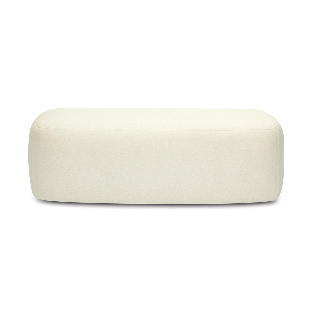 Graceland 54" Cream Performance Faux Mohair Bench