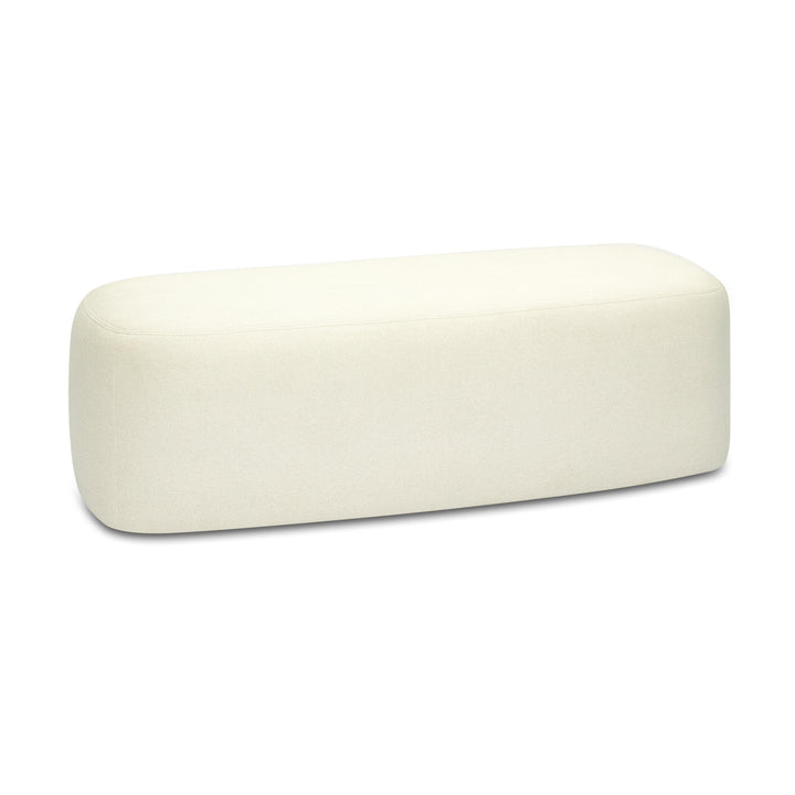 Graceland 54" Cream Performance Faux Mohair Bench