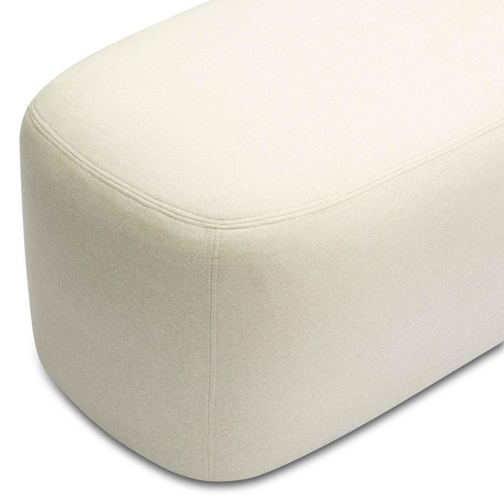 Graceland 54" Cream Performance Faux Mohair Bench