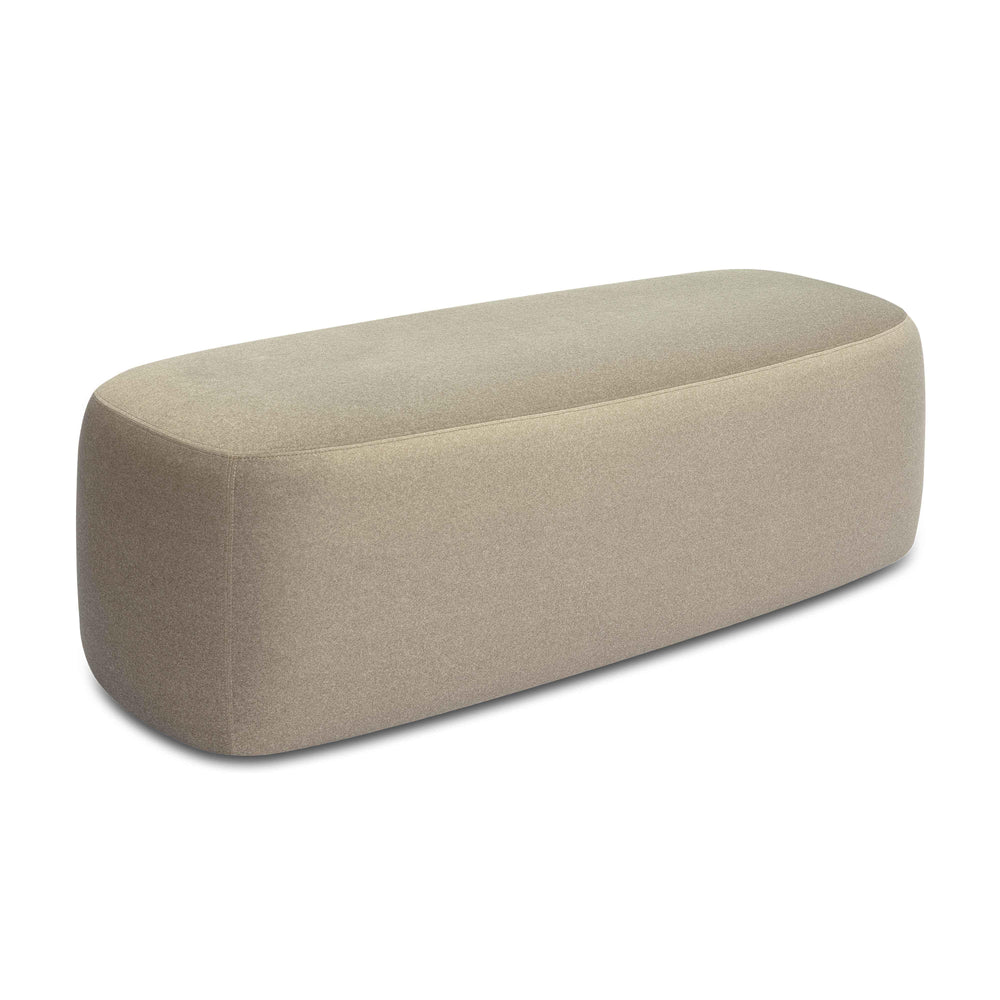 Graceland 54" Taupe Performance Faux Mohair Bench