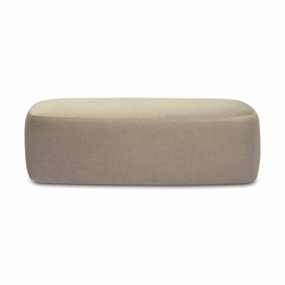 Graceland 54" Taupe Performance Faux Mohair Bench