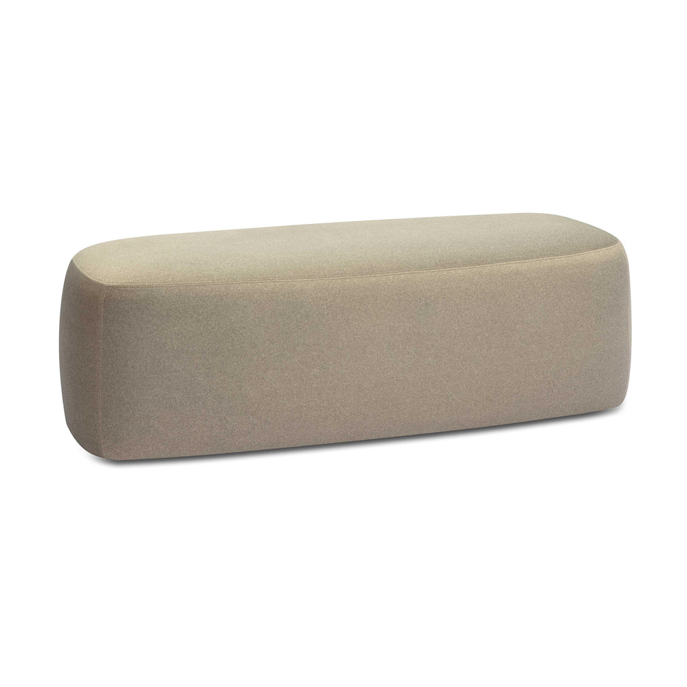 Graceland 54" Taupe Performance Faux Mohair Bench