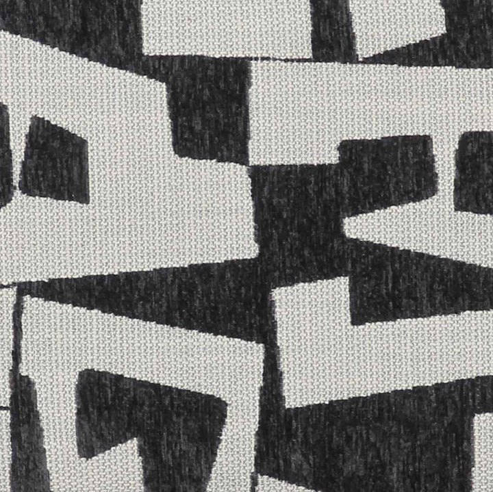 Lena 47" Black and White Performance Jacquard Bench