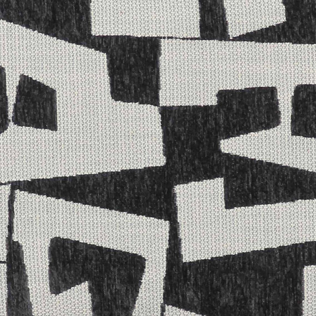 Lena 47" Black and White Performance Jacquard Bench