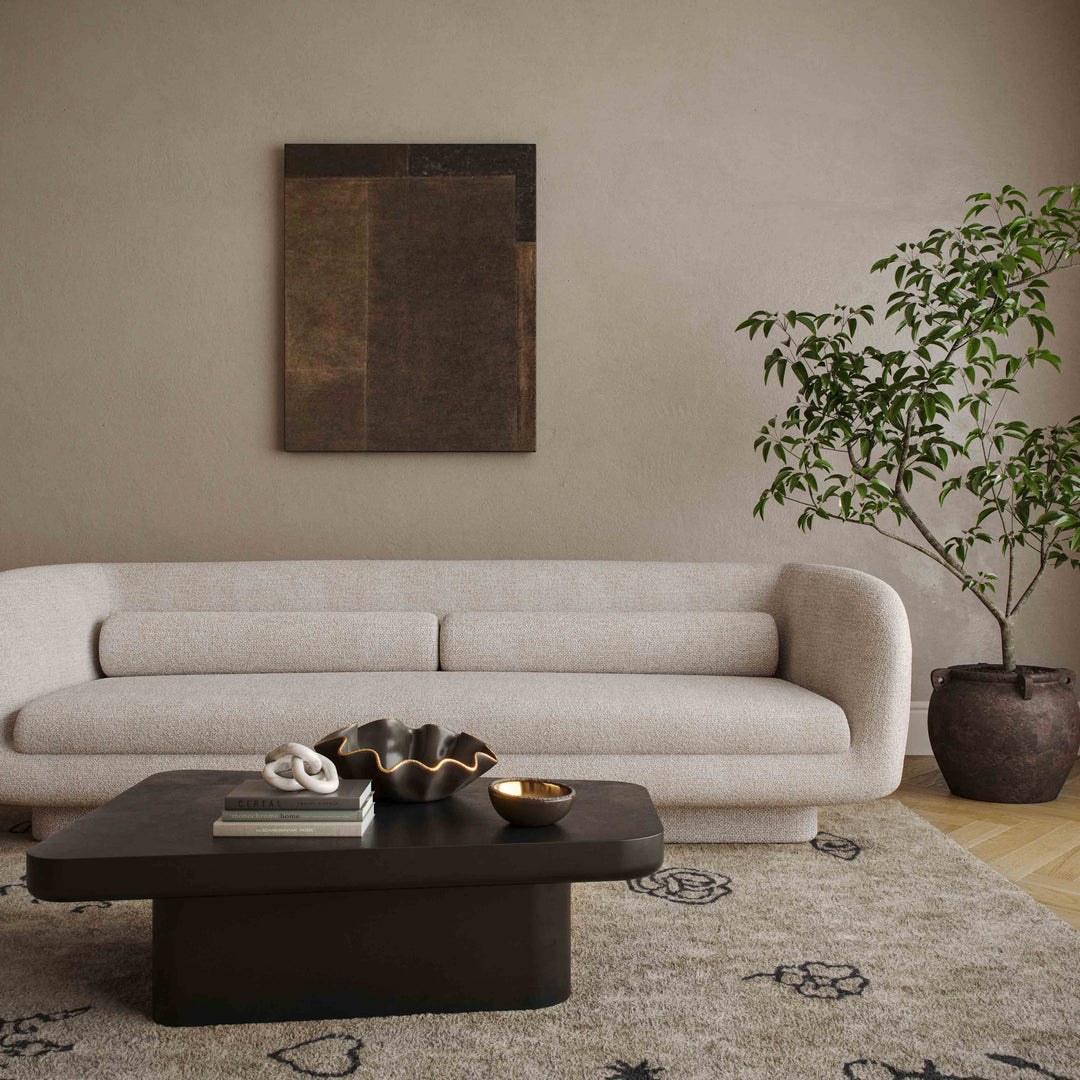 Simone 96" Cream Performance Boucle Sofa