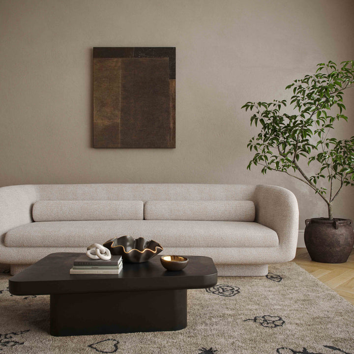 Simone 96" Cream Performance Boucle Sofa