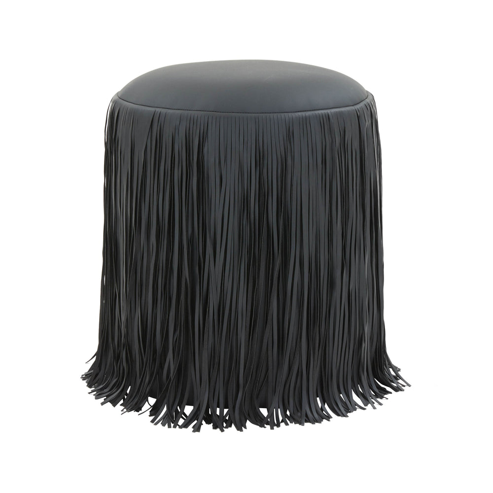 Shag Me Performance Vegan Leather Ottoman