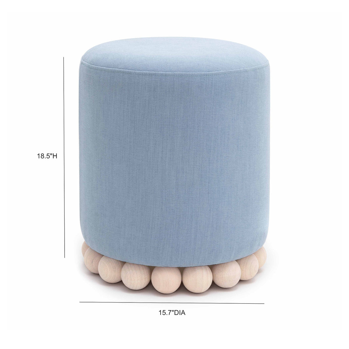 Dex Upcycled Performance Fabric Ottoman