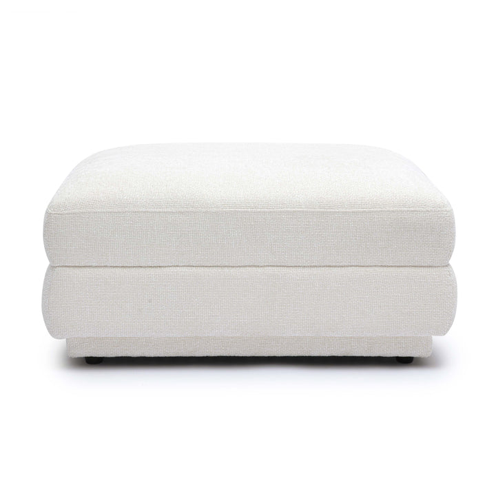 Perry Cream Performance Chenille Modular Ottoman