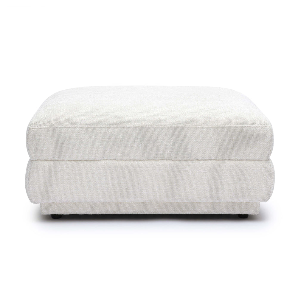 Perry Cream Performance Chenille Modular Ottoman