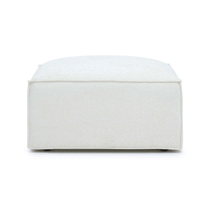 Mindy Performance Chenille Basketweave Ottoman